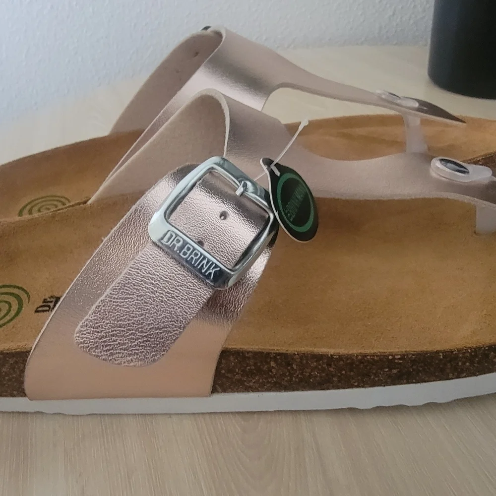 Dr. Brinkmann Rose Gold Sandals Sz 45